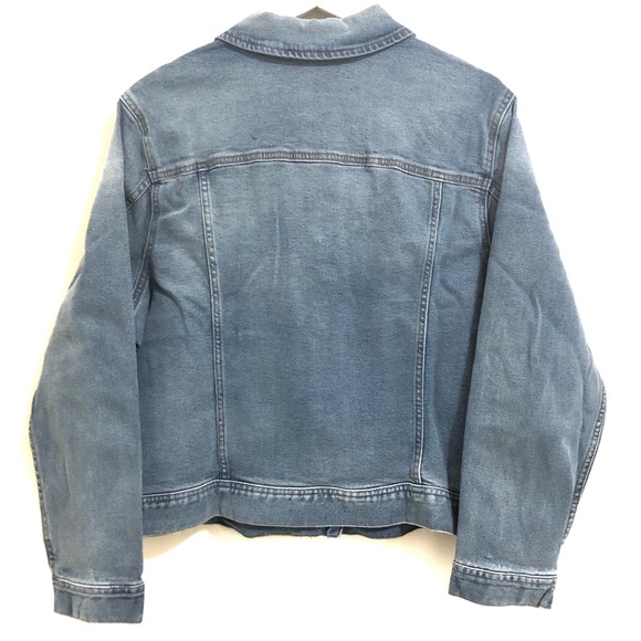 Joe Fresh Light Wash Denim Jacket Plus Size 1X - Picture 3 of 8